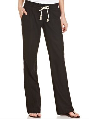 Roxy Black Oceanside Drawstring Pants
